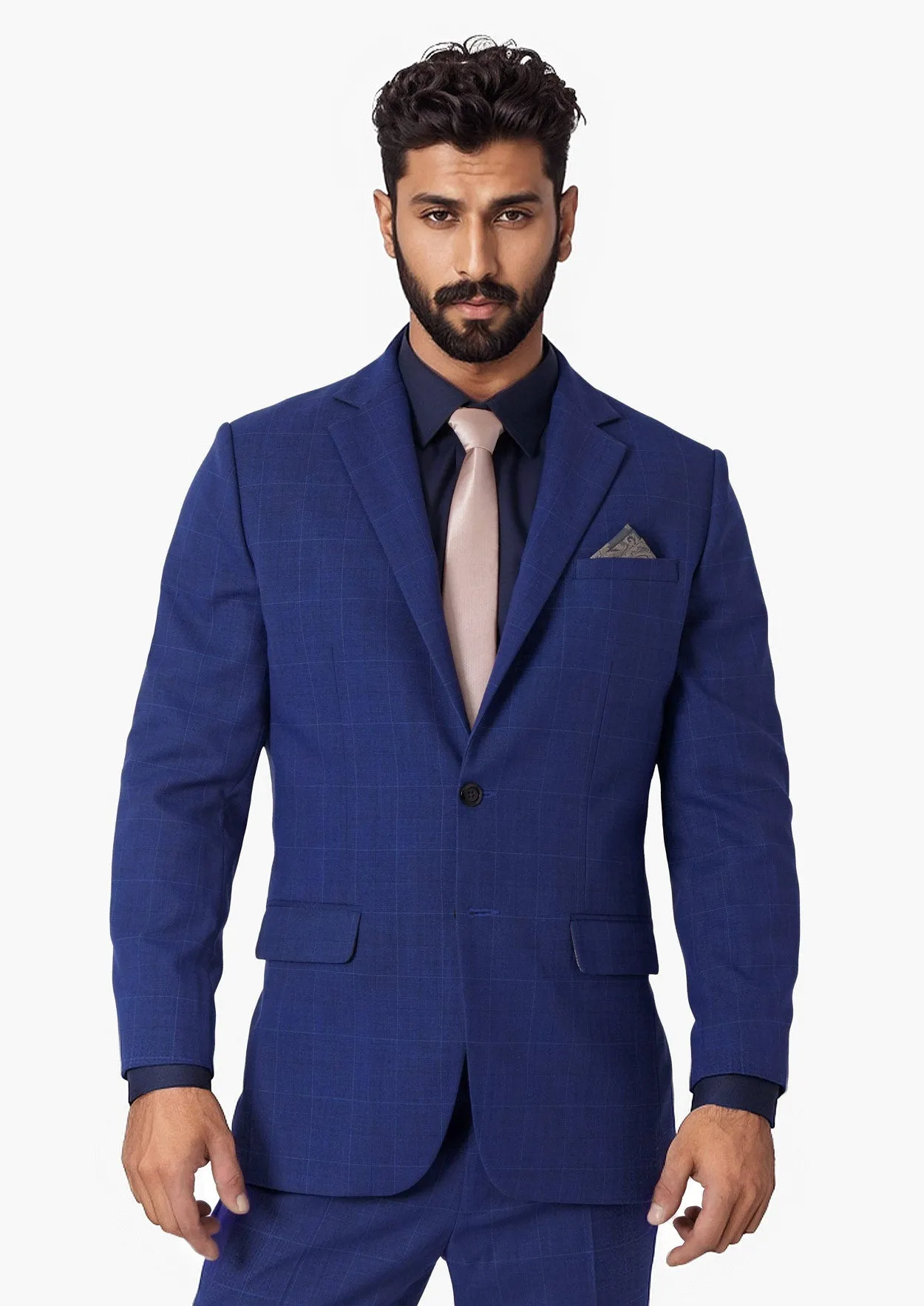Astor Regal Blue Windowpane Suit sold by Sartoro