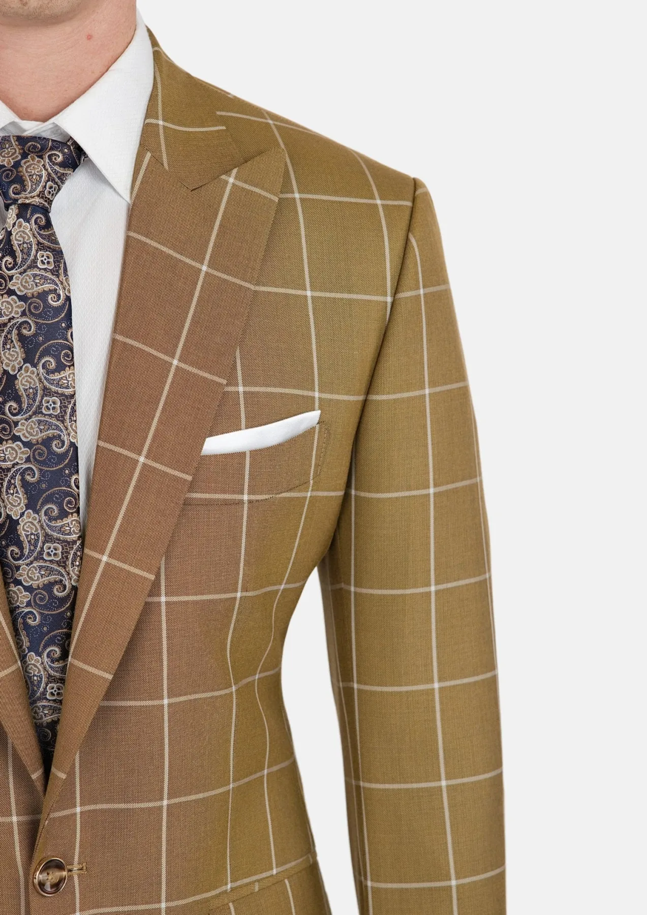 Bowery Gold Windowpane Suit sold by Sartoro product image thumbnail 2