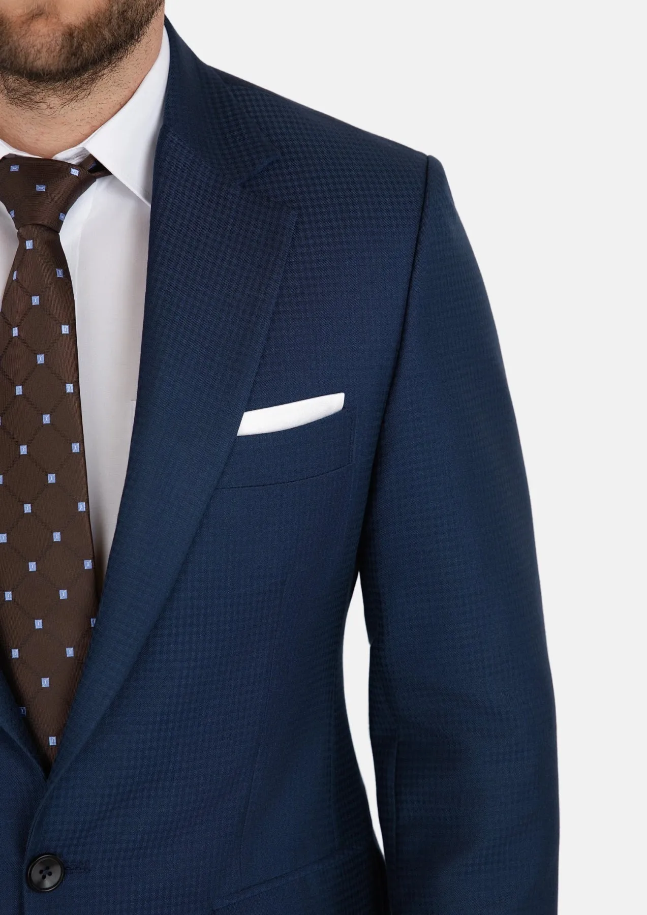 Lafayette Blue Microcheck Suit sold by Sartoro product image thumbnail 2
