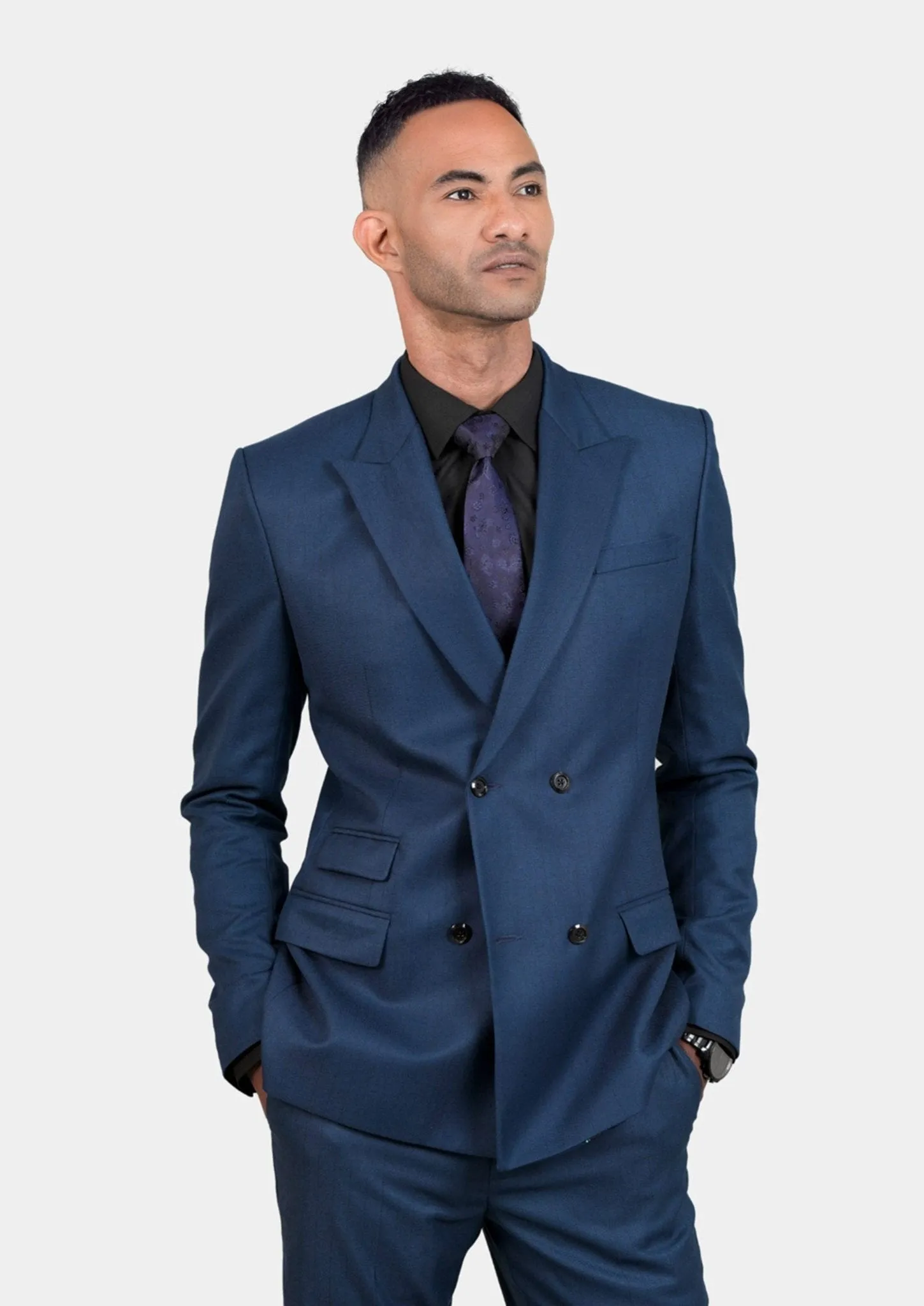 Beekman Prussian Blue Suit sold by Sartoro product image thumbnail 5