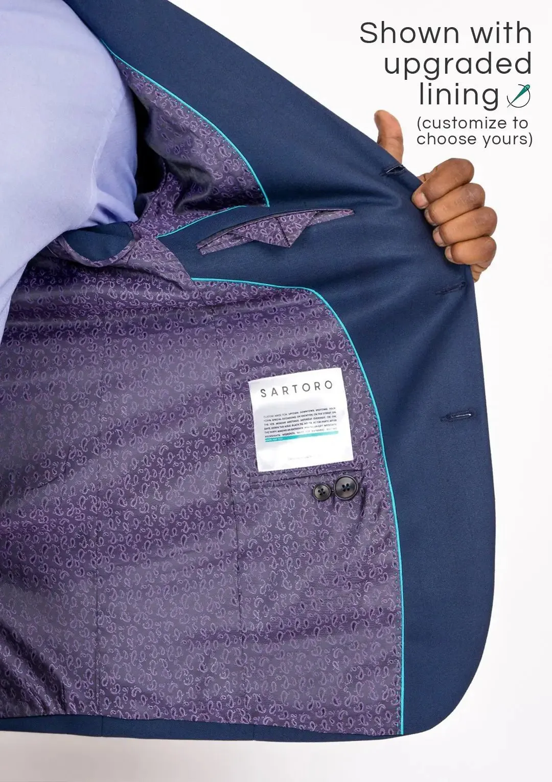 Thompson Navy Twill Suit sold by Sartoro product image thumbnail 4