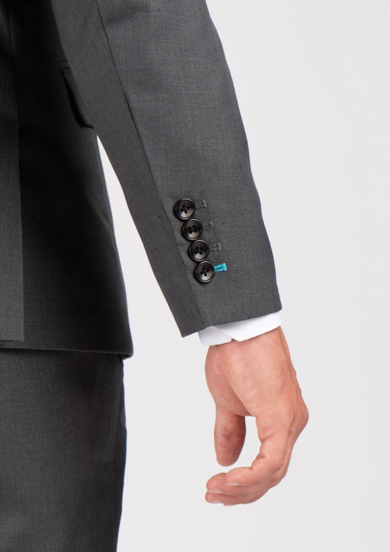 Ellis Charcoal Sharkskin Suit sold by Sartoro product image thumbnail 5