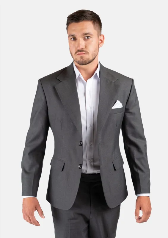 Ellis Charcoal Sharkskin Suit sold by Sartoro