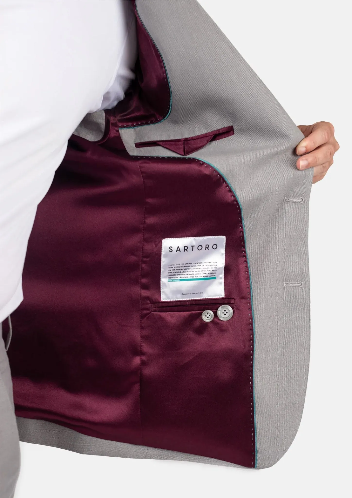 Bryant Harbor Grey Sharkskin Suit sold by Sartoro product image thumbnail 5
