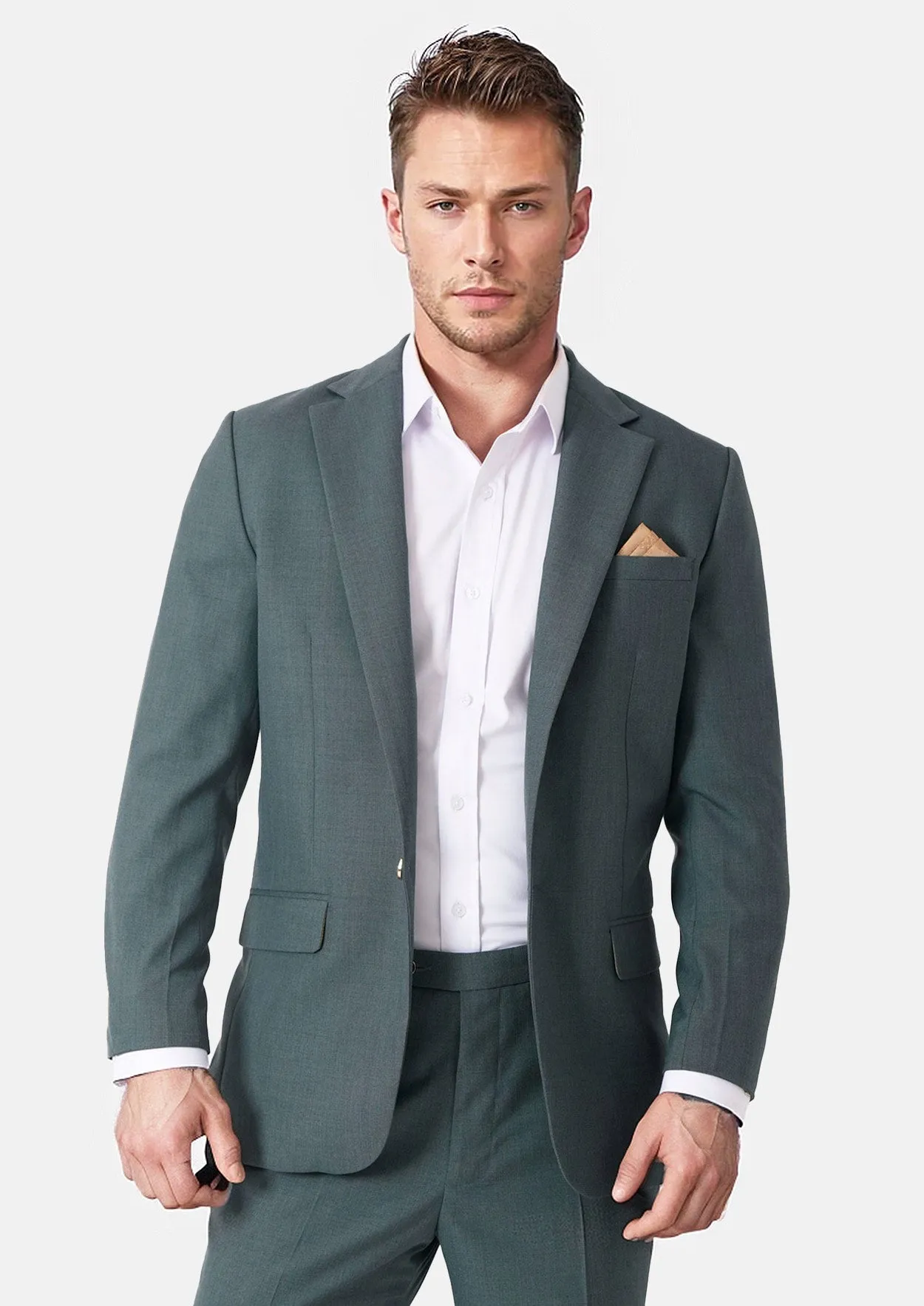 Lafayette Sage Sharkskin Suit sold by Sartoro
