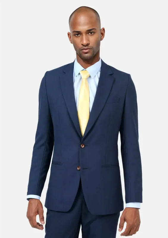 Astor Deep Blue Sharkskin Suit sold by Sartoro