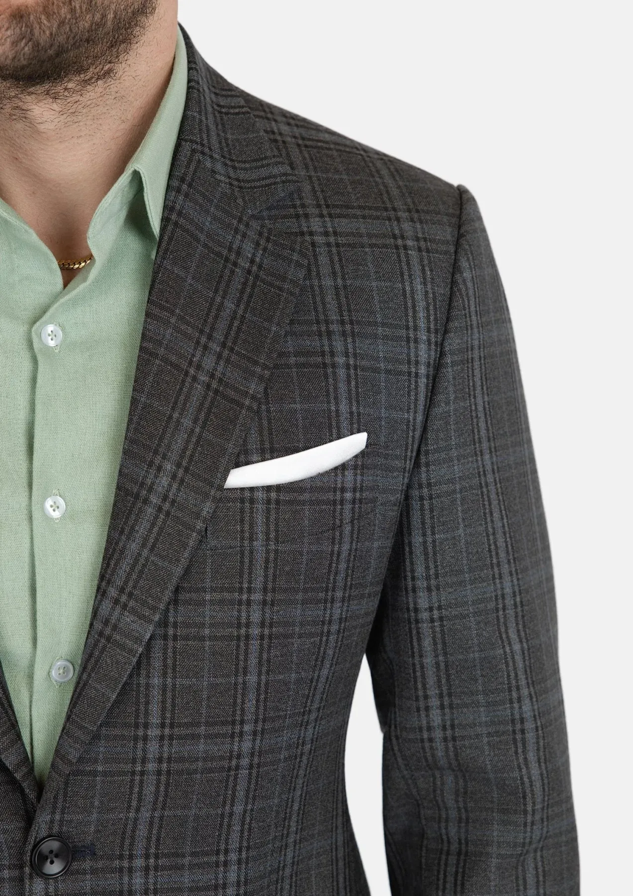 Astor Grey Two-Tone Plaid Suit sold by Sartoro product image thumbnail 2