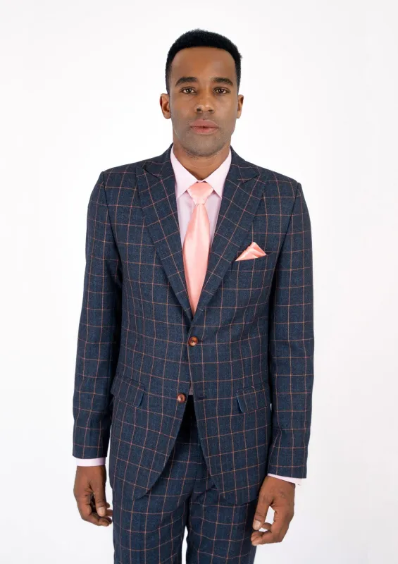 Bryant Spruce Blue Flannel Windowpane Suit sold by Sartoro