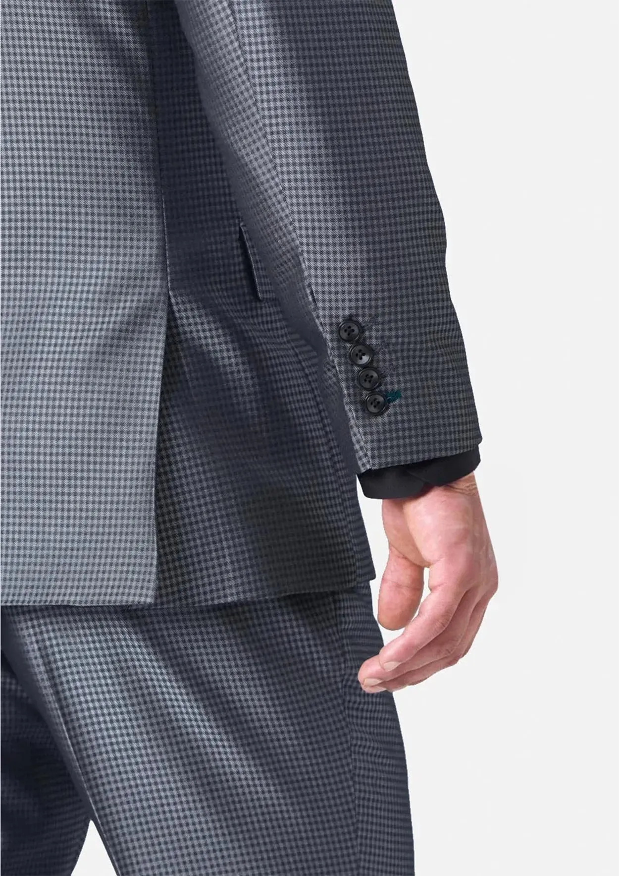 Bowery Grey Microcheck Suit sold by Sartoro product image thumbnail 4