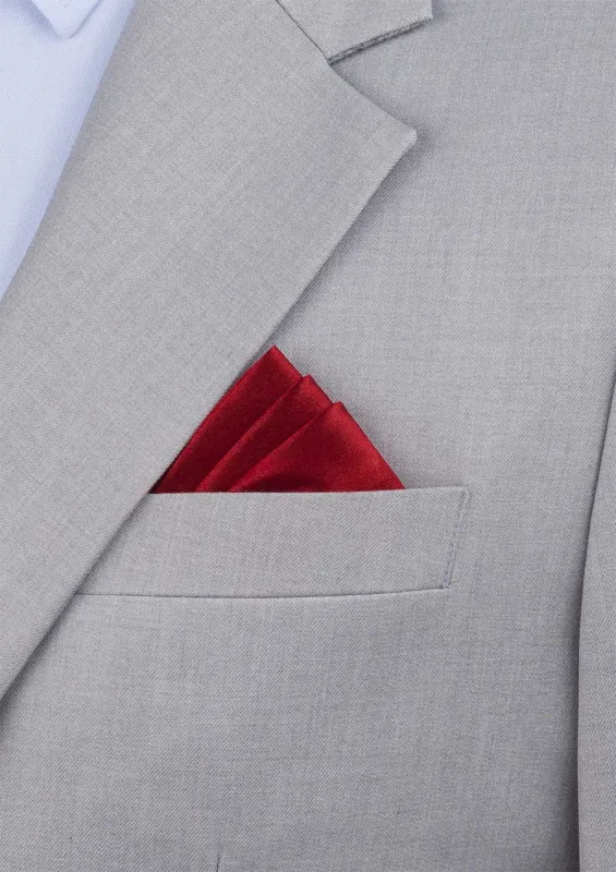 Silk Satin Burnt Red Pocket Square sold by Sartoro