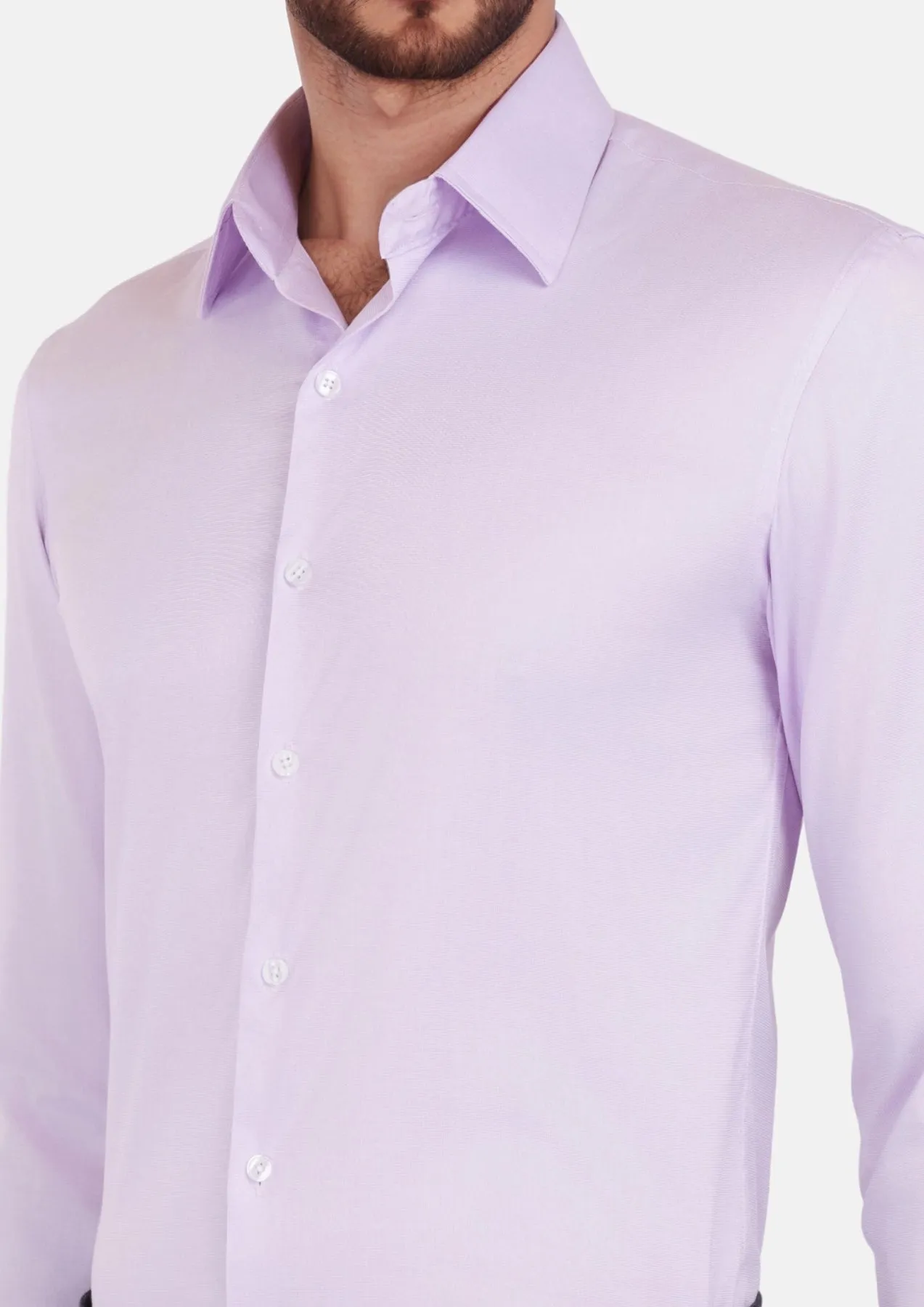 Lavender Dobby Bamboo Shirt sold by Sartoro product image thumbnail 3