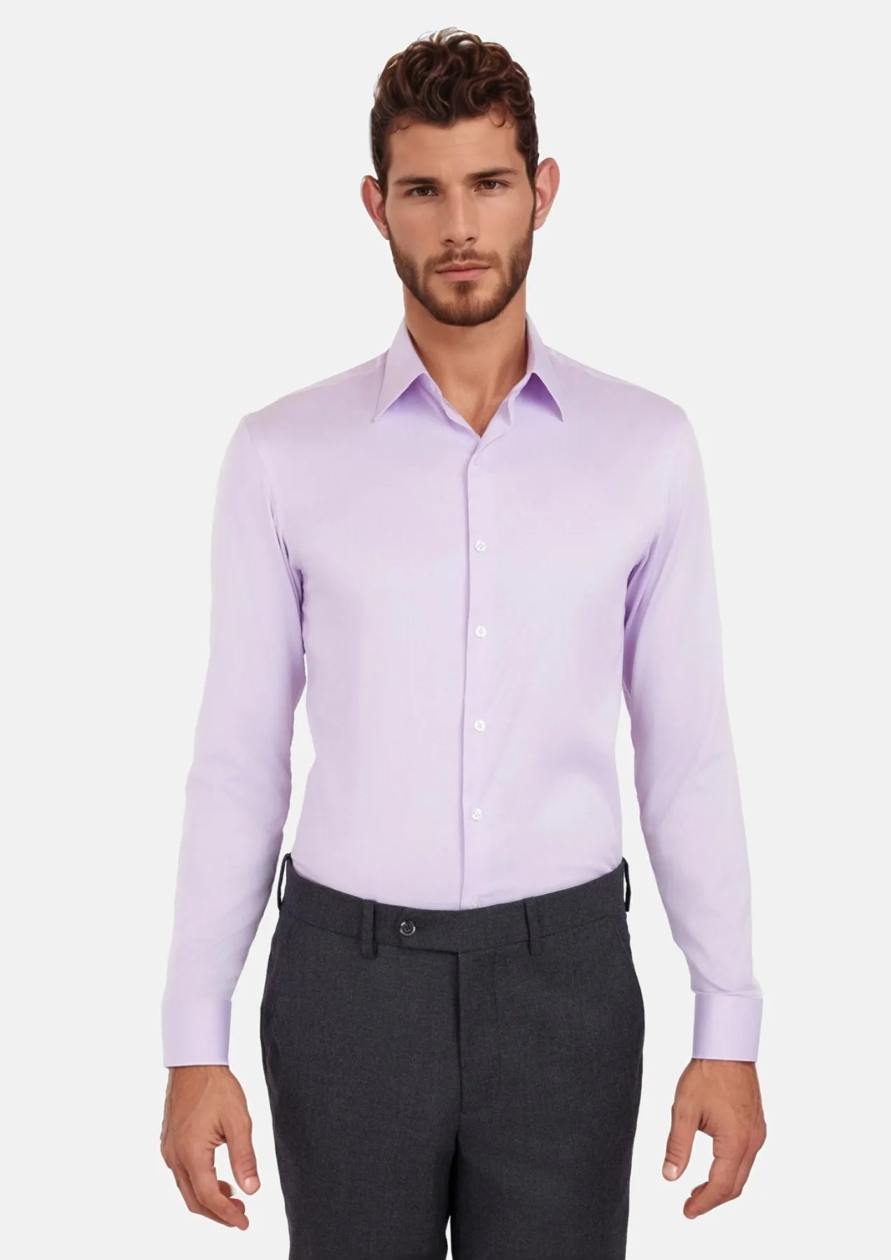 Lavender Dobby Bamboo Shirt sold by Sartoro product image thumbnail 2