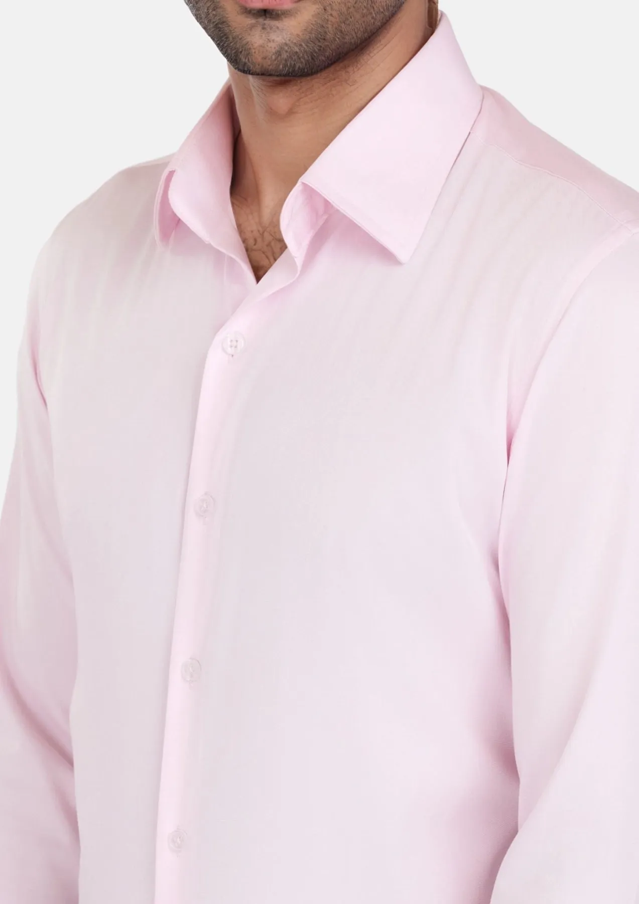 Pastel Pink Bamboo Shirt sold by Sartoro product image thumbnail 3