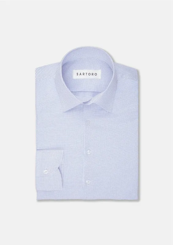 Sky Blue Grid Shirt sold by Sartoro