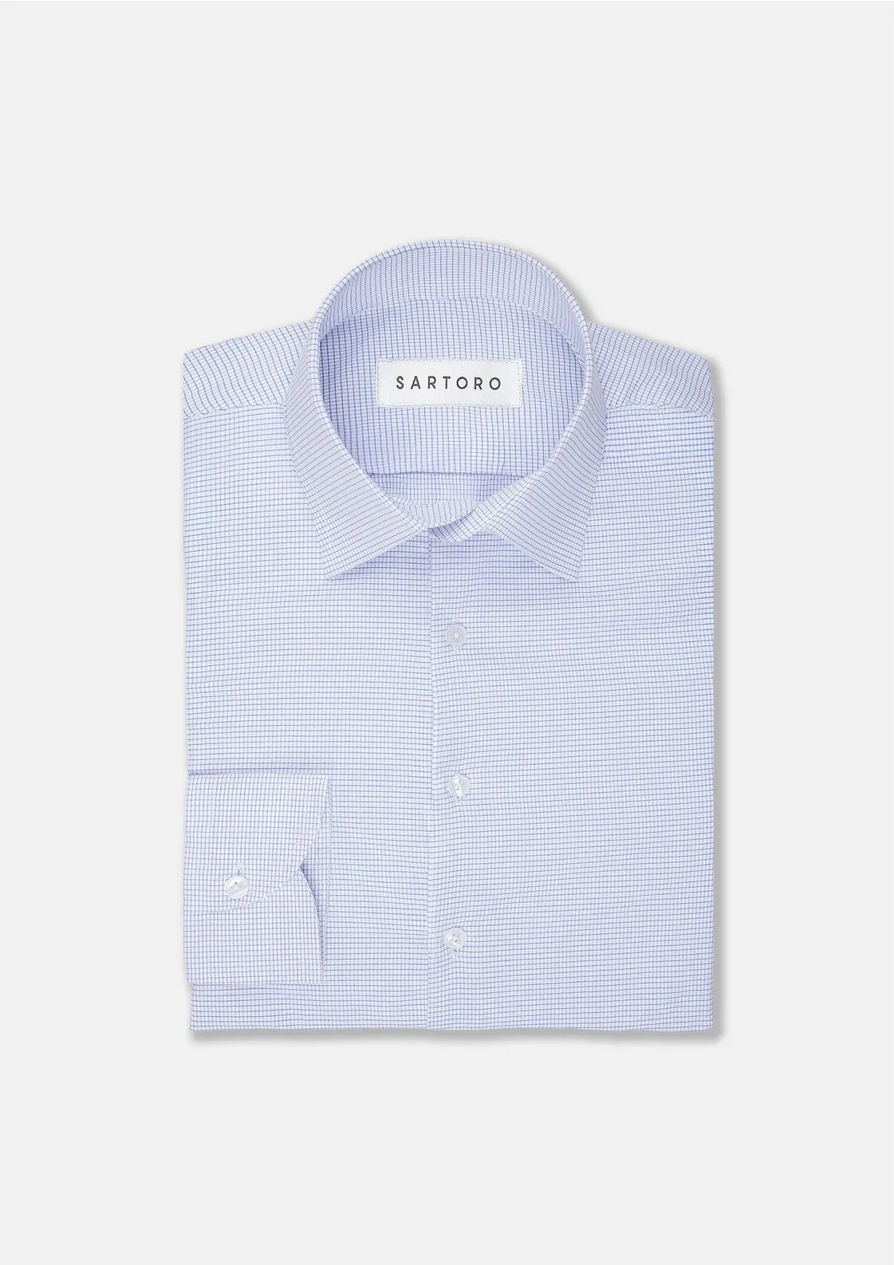 Sky Blue Grid Shirt sold by Sartoro