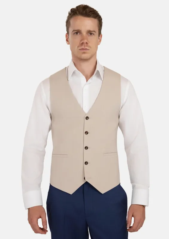 Ivory Cotton Vest sold by Sartoro