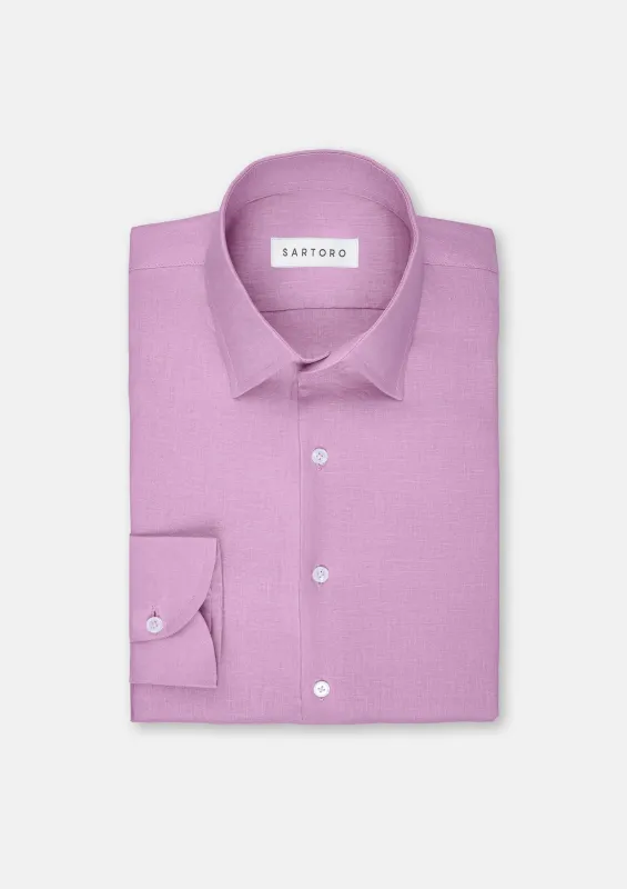 Pastel Violet Linen Shirt sold by Sartoro