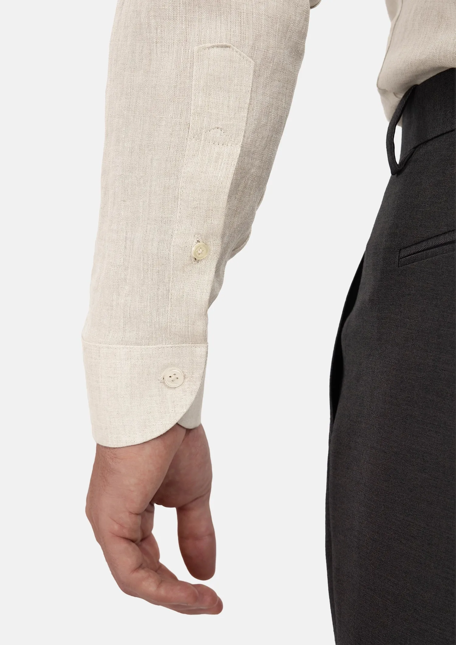 Sand Linen Shirt sold by Sartoro product image thumbnail 5