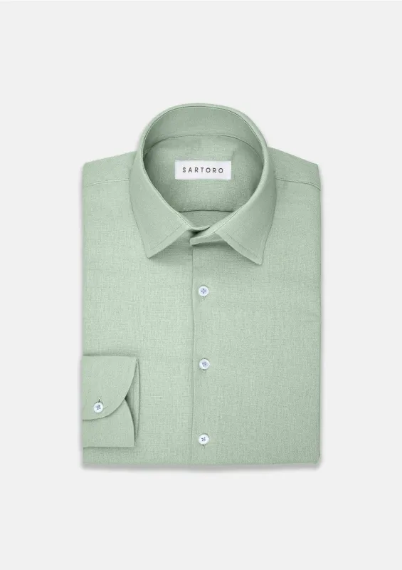 Fern Green Linen Shirt sold by Sartoro