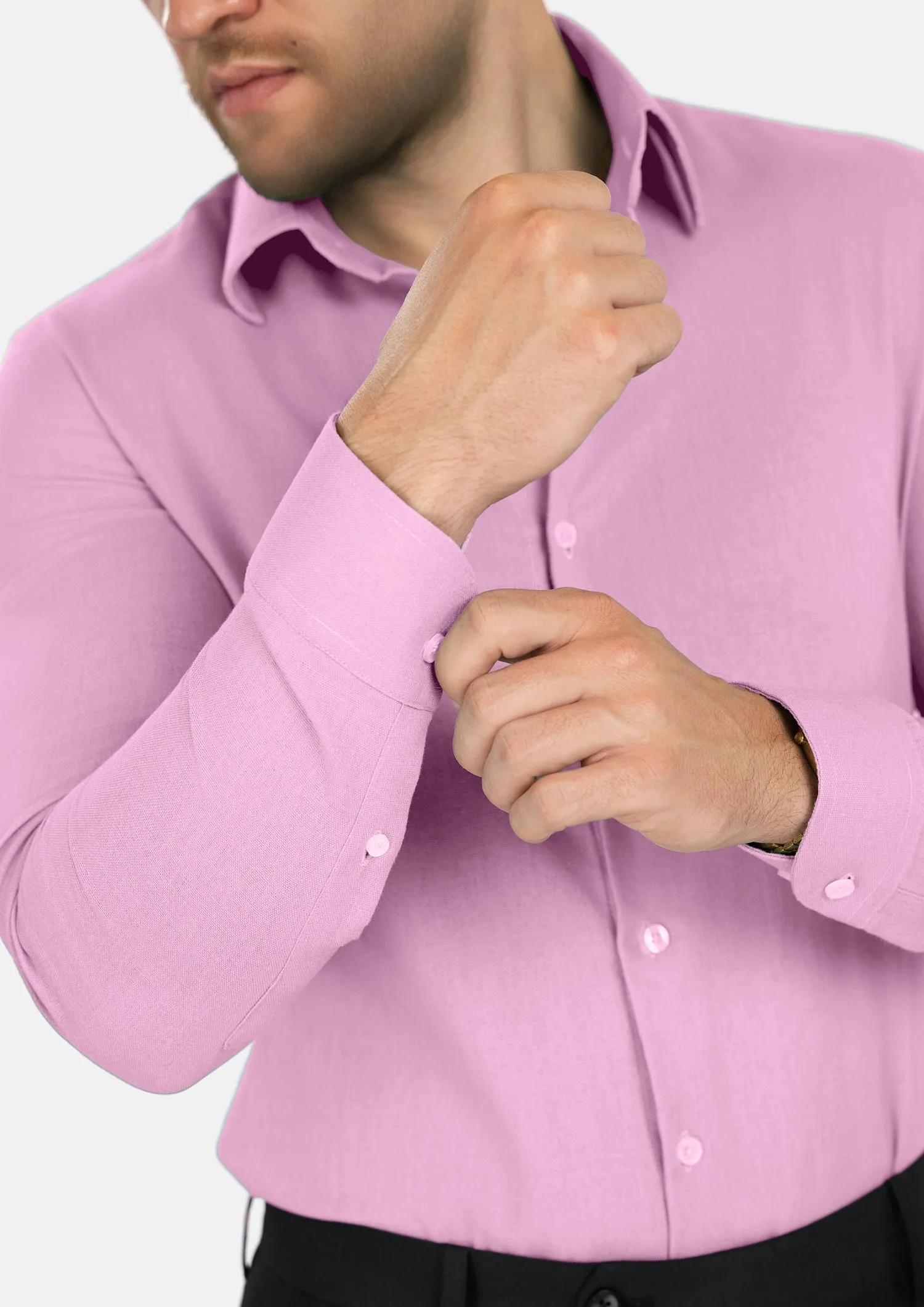 Lilac Linen Shirt sold by Sartoro product image thumbnail 4