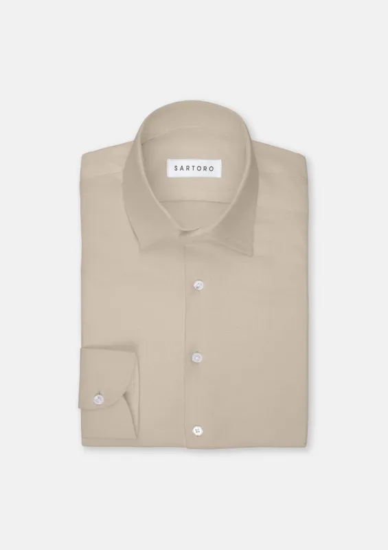 Simply Taupe Linen Shirt sold by Sartoro