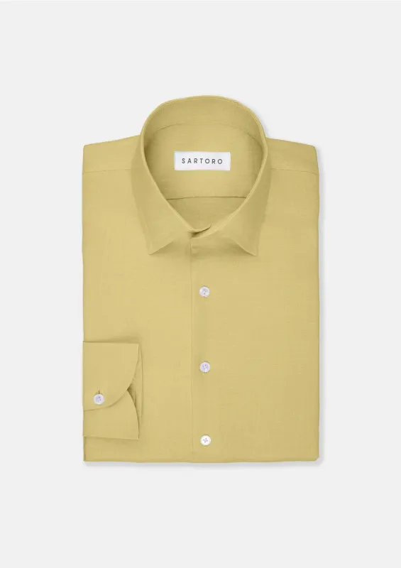 Ligyht Olive Linen Shirt sold by Sartoro