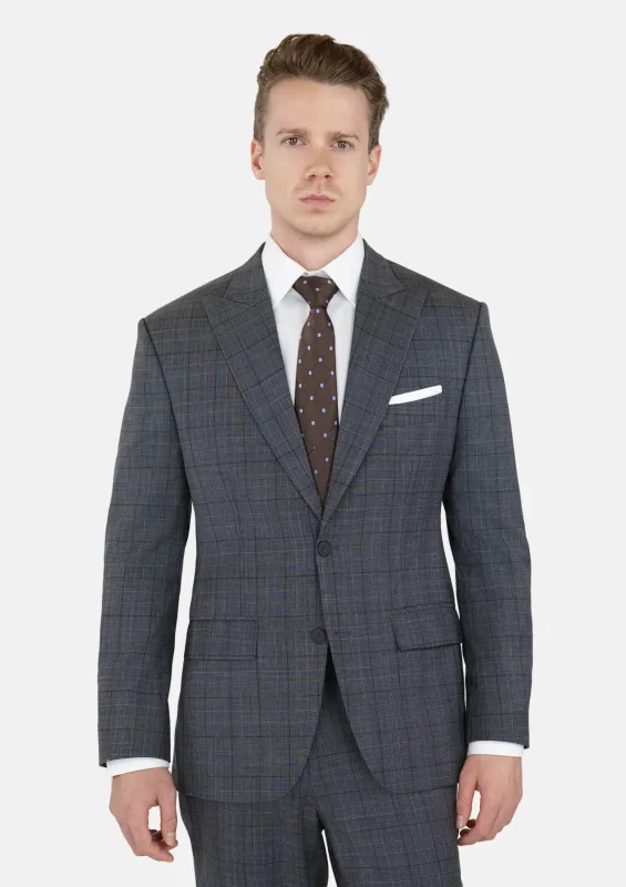 Graphite Grey Prince Of Wales Suit sold by Sartoro