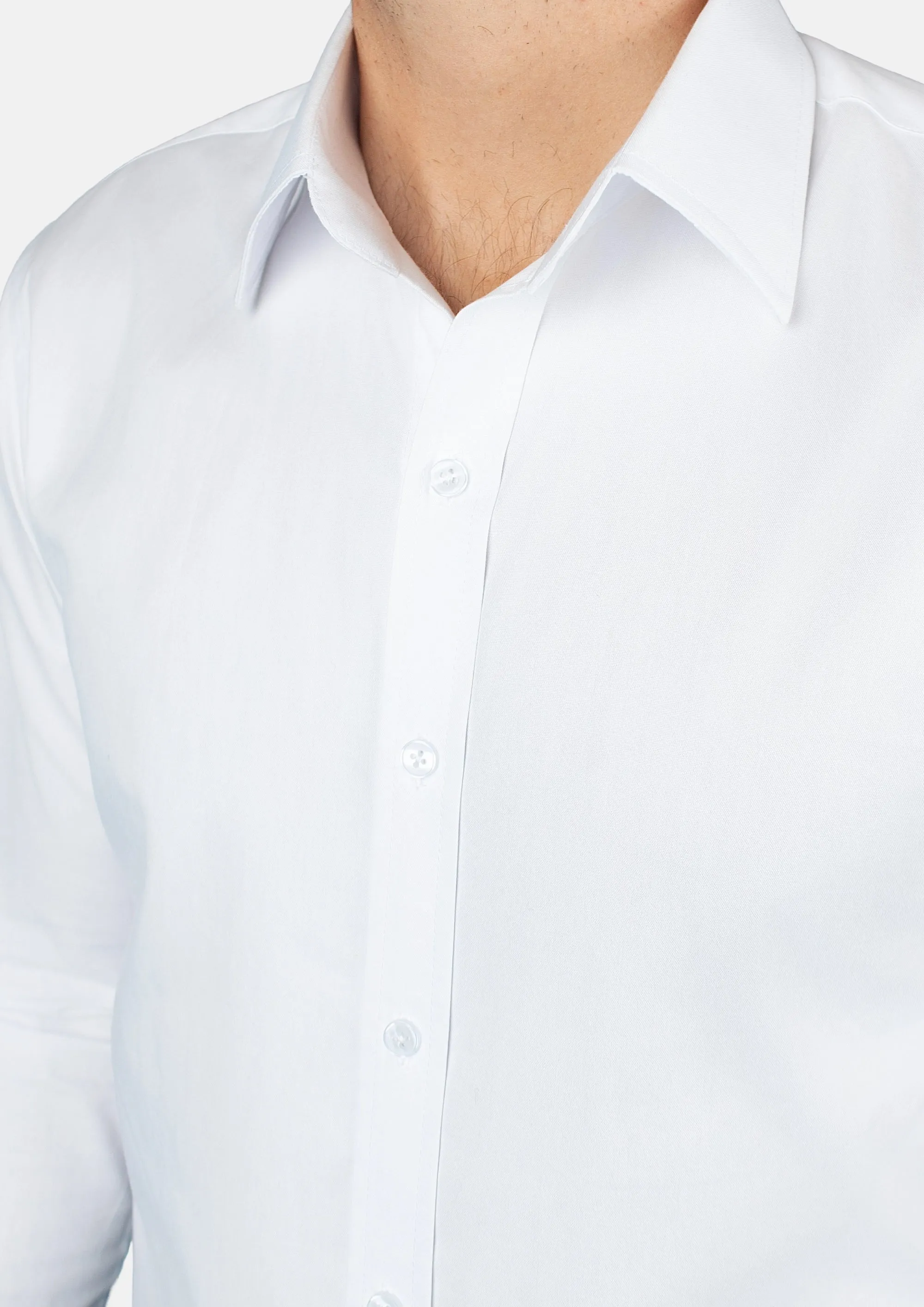 Shikibo White Cotton Shirt sold by Sartoro product image thumbnail 3
