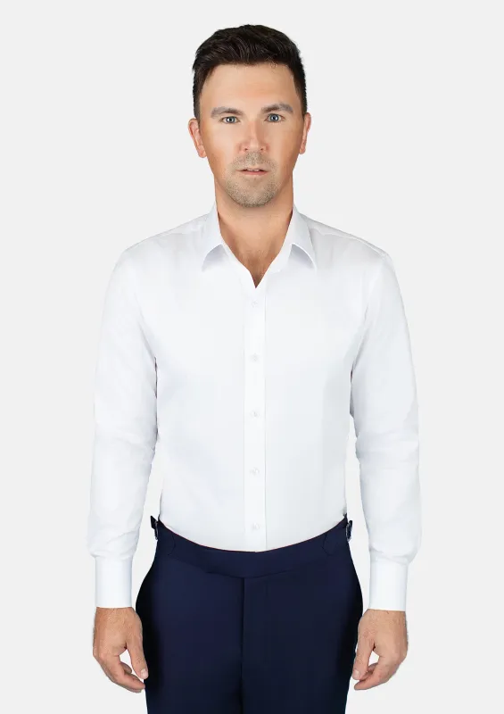 Shikibo White Cotton Shirt made by Sartoro