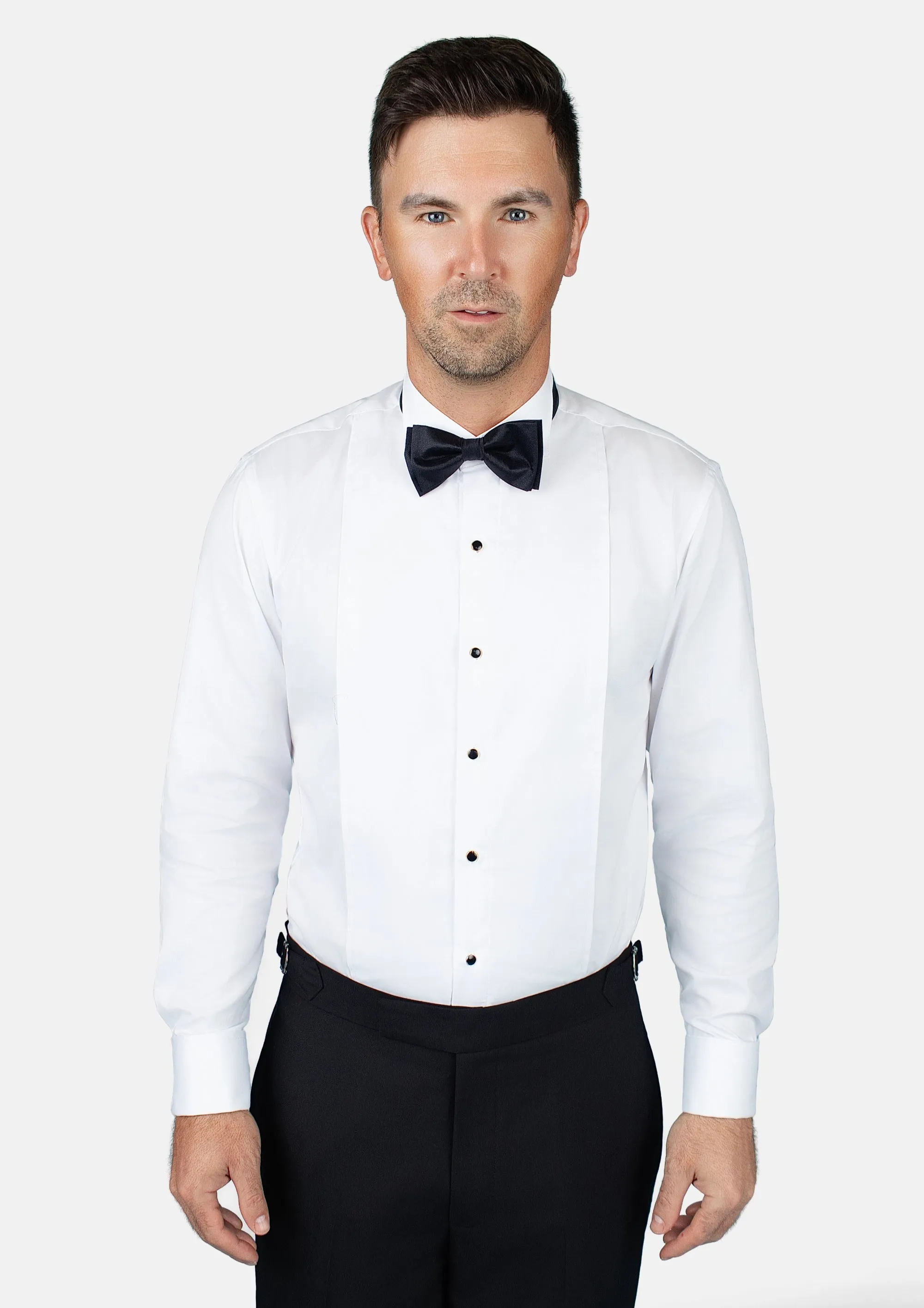 Shikibo White Tuxedo Shirt sold by Sartoro