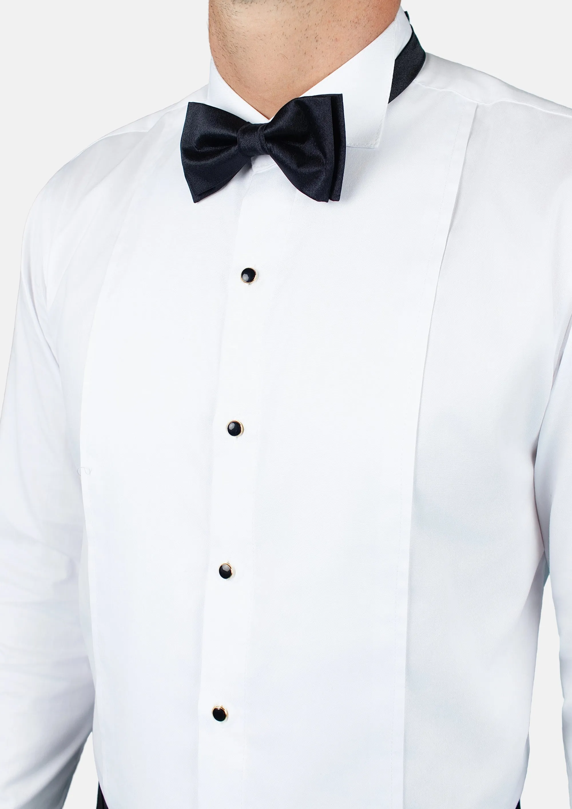 Shikibo White Tuxedo Shirt sold by Sartoro product image thumbnail 3