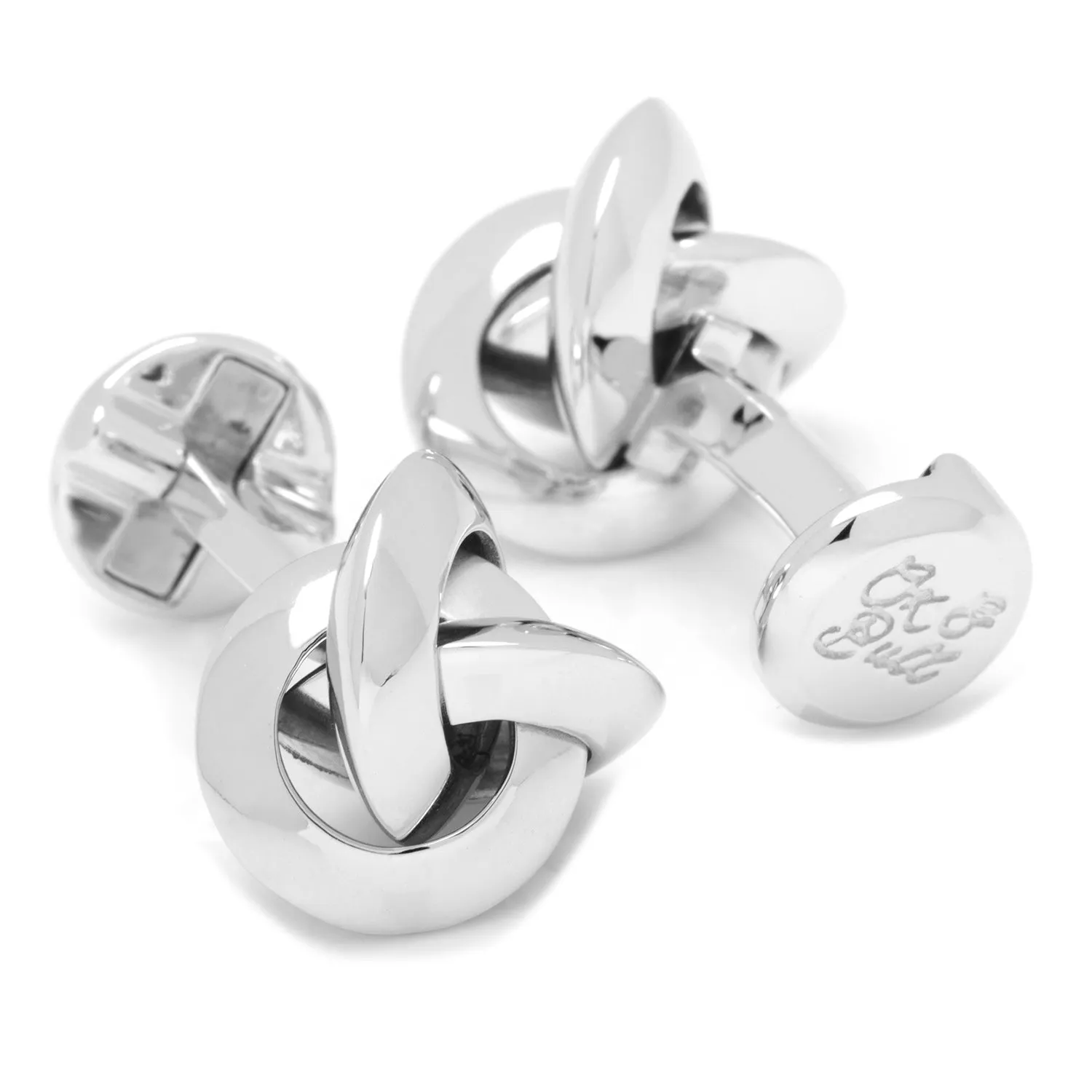 Sterling Silver Knot Cufflinks sold by Sartoro product image thumbnail 2