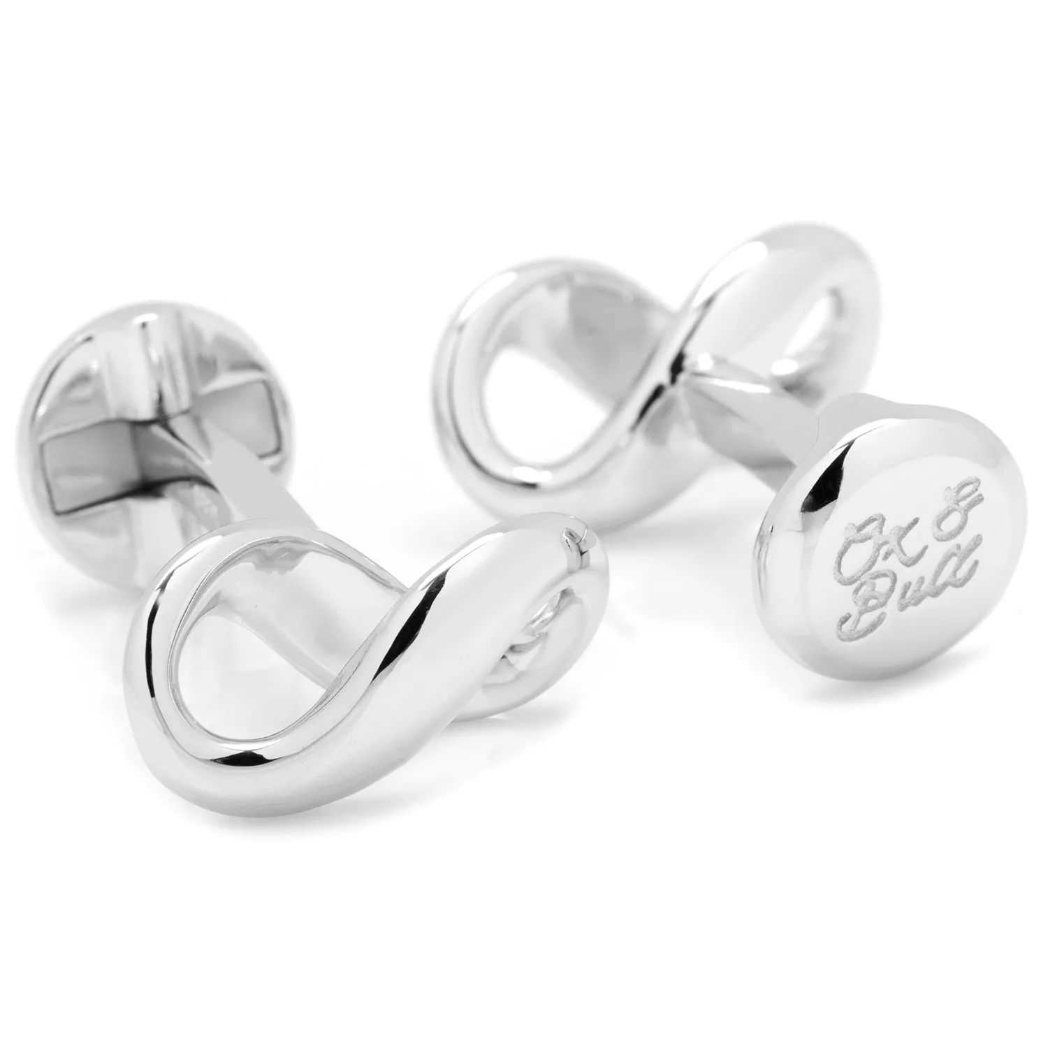 Sterling Silver Infinity Symbol Cufflinks sold by Sartoro product image thumbnail 2