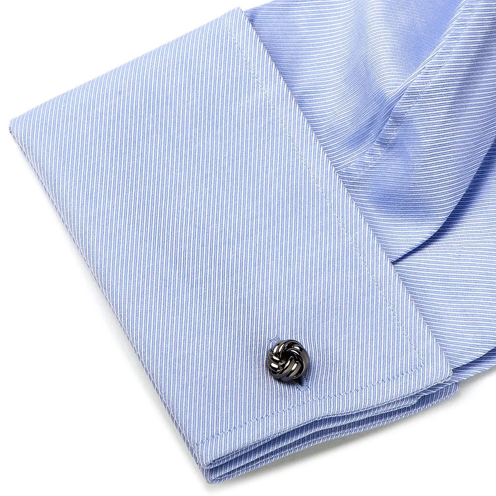 Gunmetal Knot Cufflinks sold by Sartoro product image thumbnail 3
