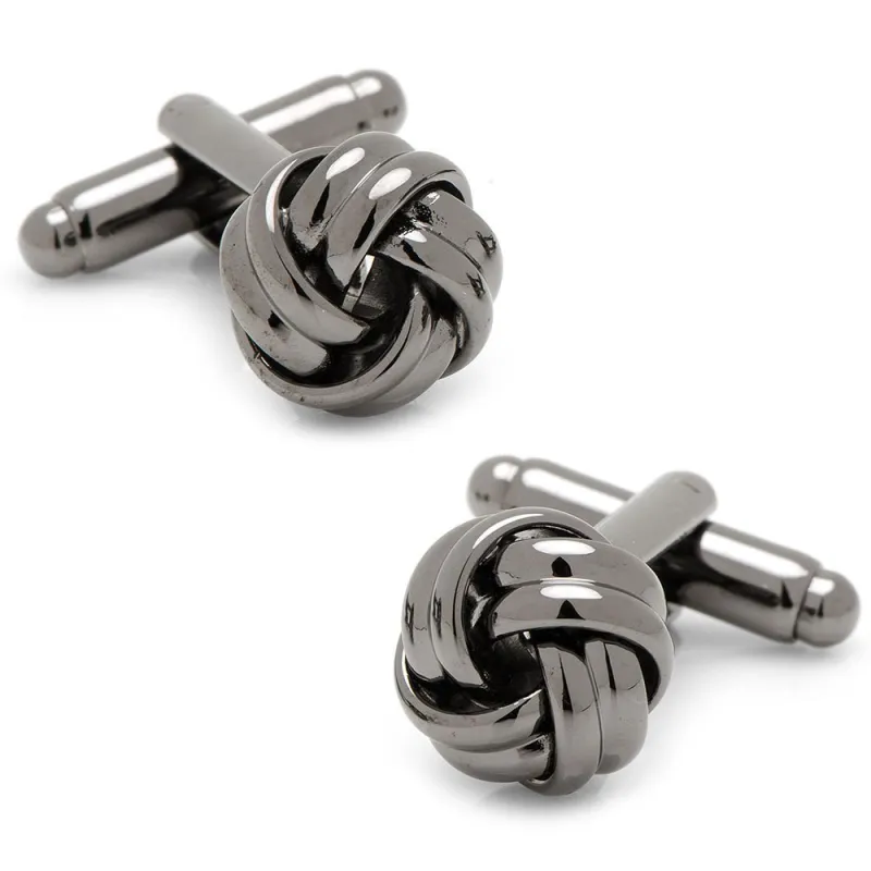 Gunmetal Knot Cufflinks made by Sartoro