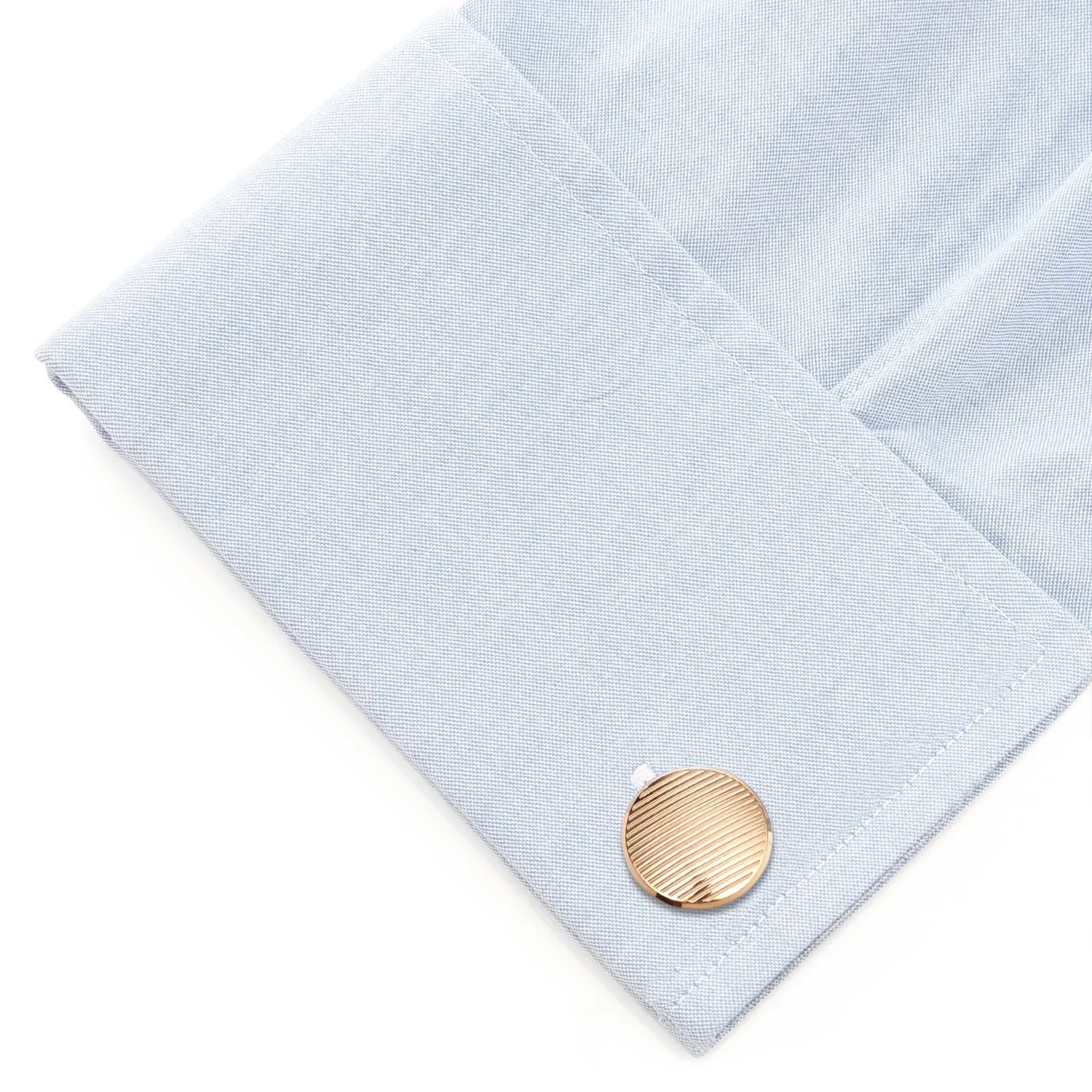 Rose Gold Line Stainless Steel Cufflinks sold by Sartoro product image thumbnail 3