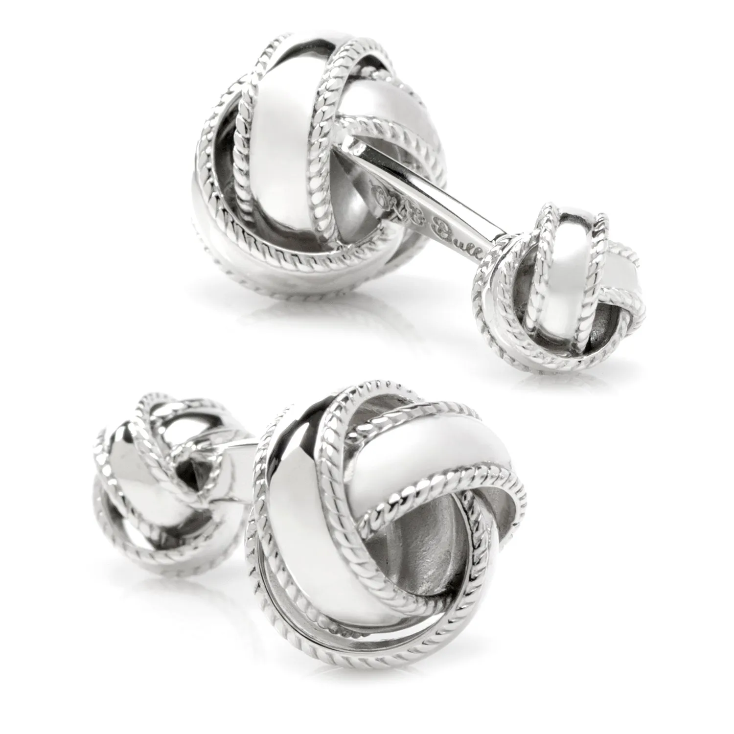 Sterling Silver Braided Knot Cufflinks sold by Sartoro product image thumbnail 2