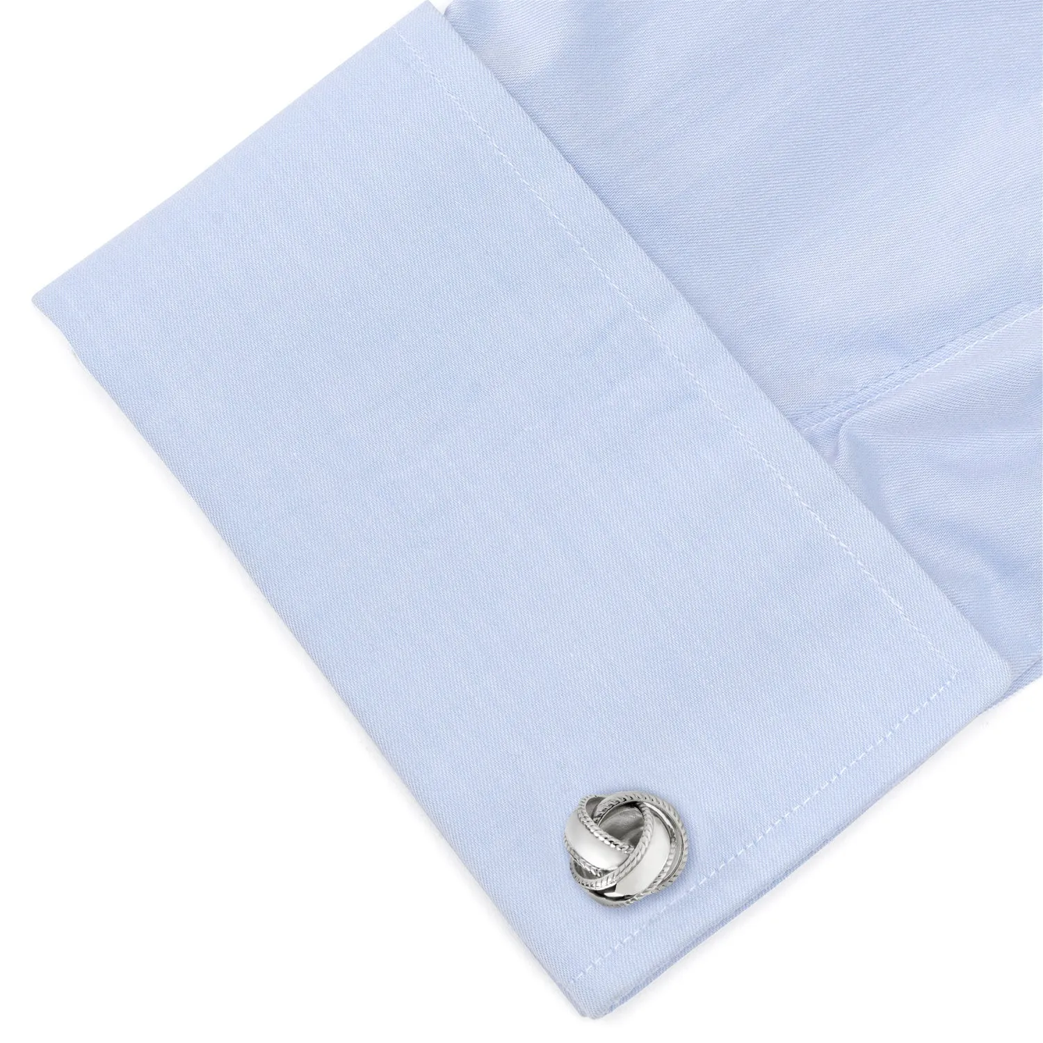 Sterling Silver Braided Knot Cufflinks sold by Sartoro product image thumbnail 3