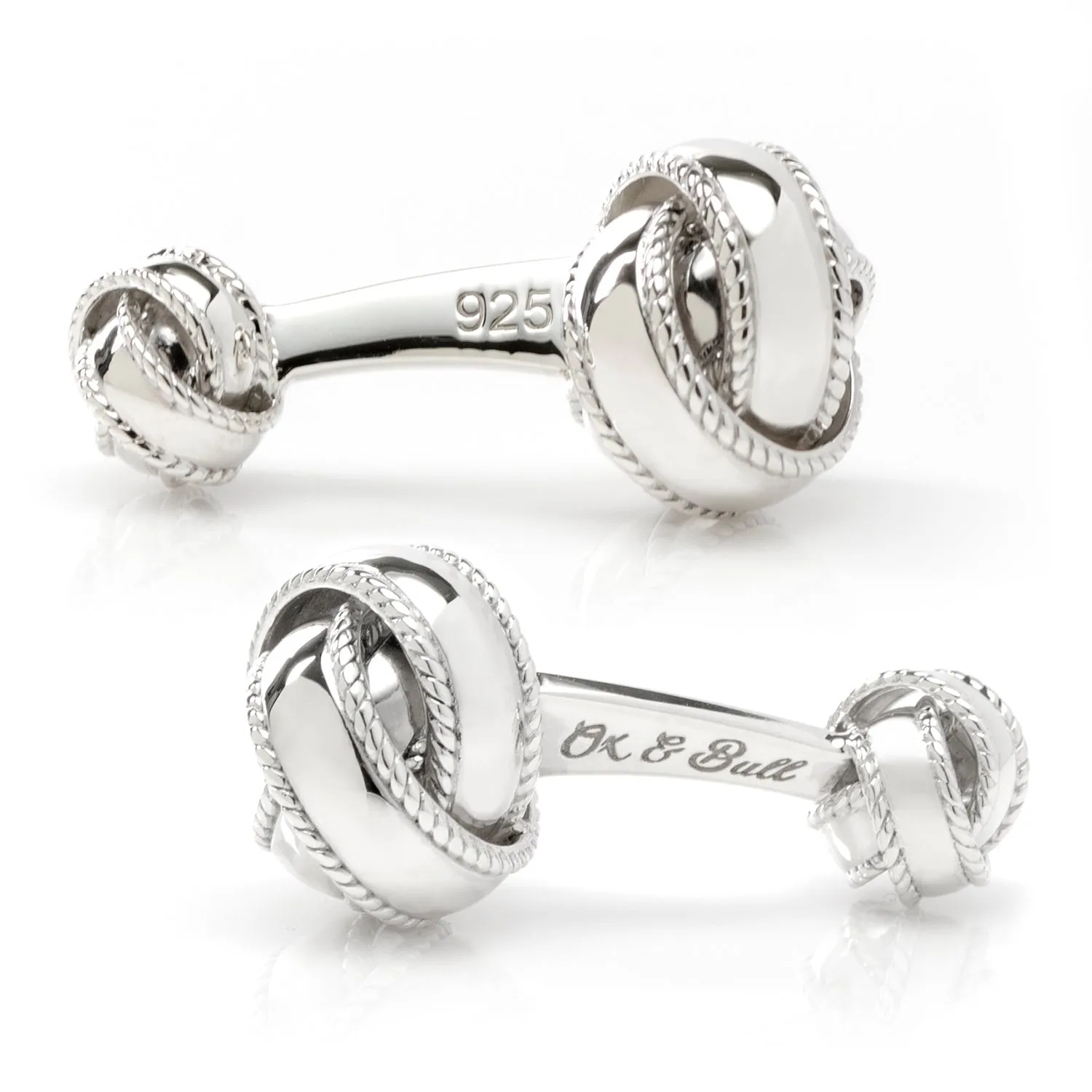 Sterling Silver Braided Knot Cufflinks sold by Sartoro product image thumbnail 4