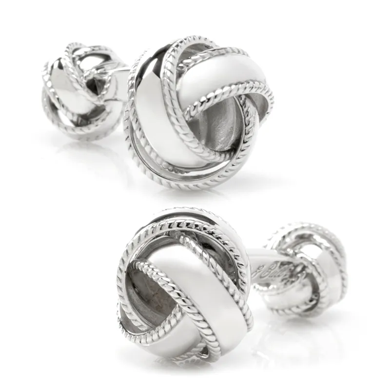 Sterling Silver Braided Knot Cufflinks made by Sartoro