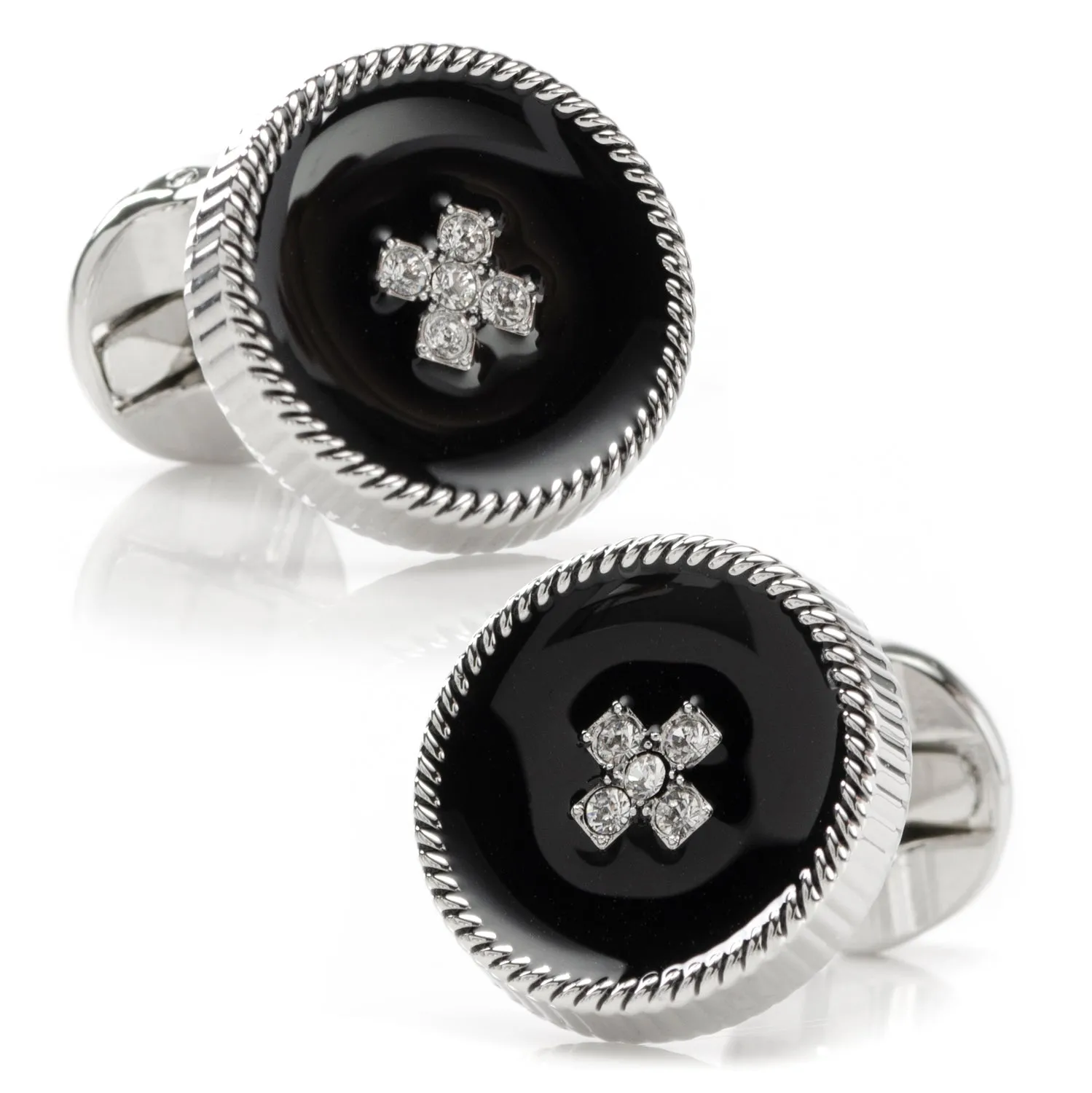 Crystal Button Rope Cufflinks sold by Sartoro