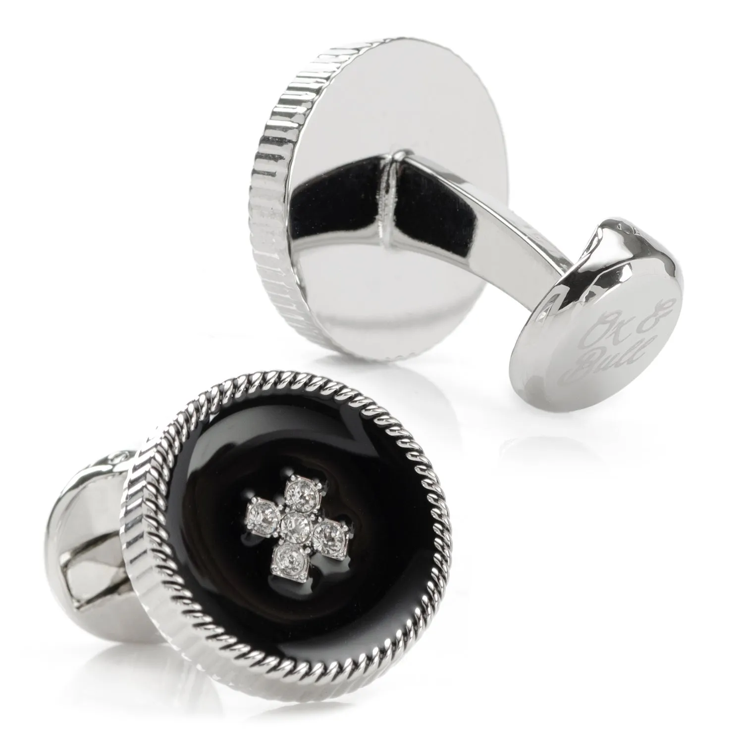 Crystal Button Rope Cufflinks sold by Sartoro product image thumbnail 2
