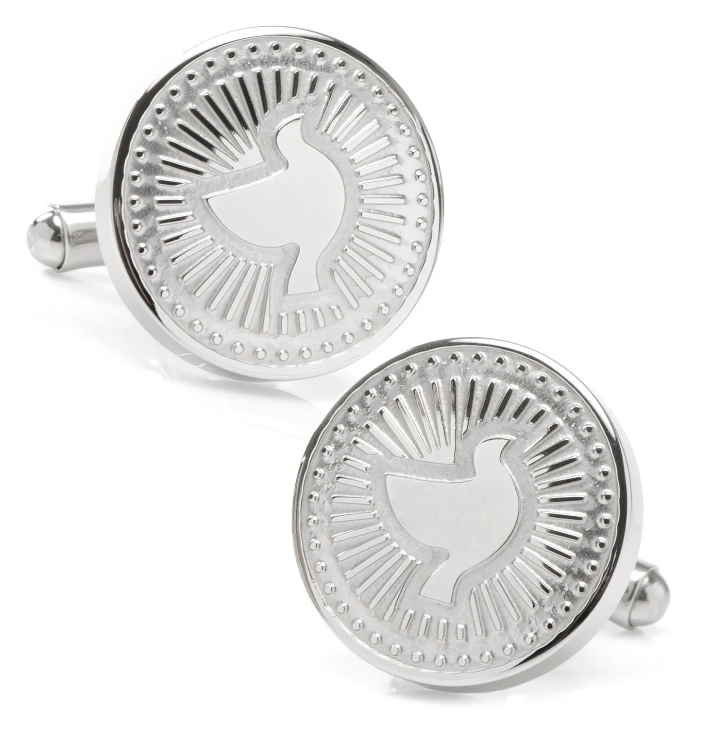 Silver Dove Radial Cufflinks sold by Sartoro