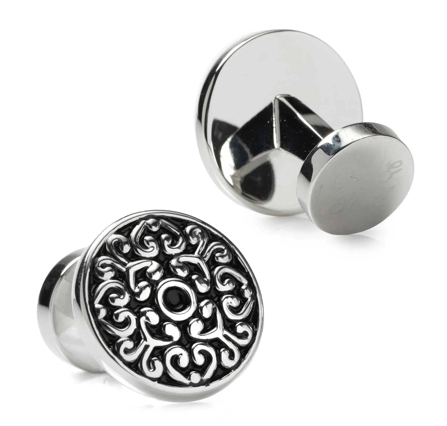 Antique Filigree Round Cufflinks sold by Sartoro product image thumbnail 3