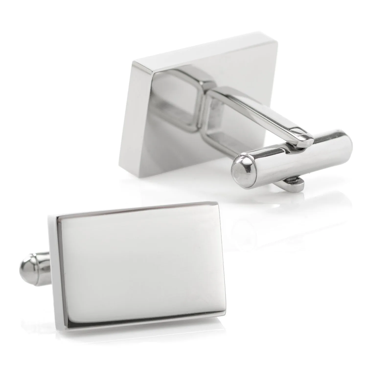 Engravable Rectangle Cufflinks and Tie Bar Gift Set sold by Sartoro product image thumbnail 4