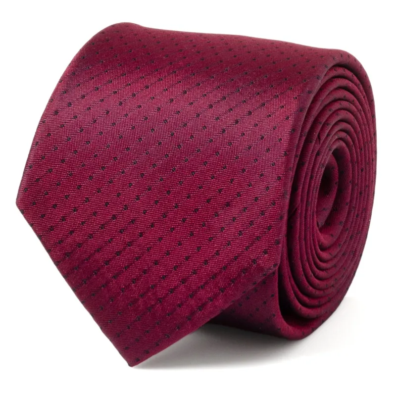 Red Pin Dot Men's Tie made by Sartoro