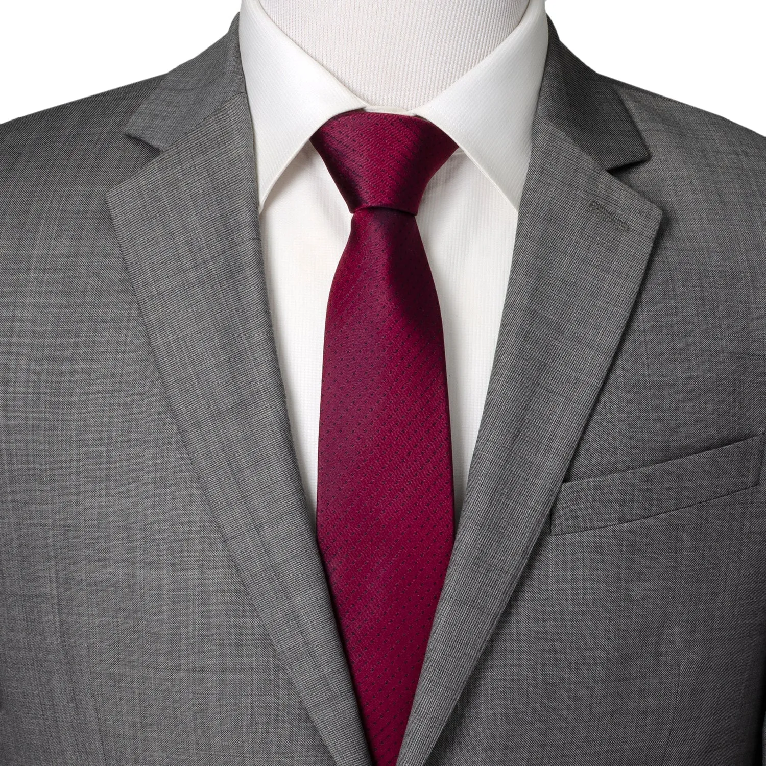 Red Pin Dot Men's Tie sold by Sartoro product image thumbnail 2