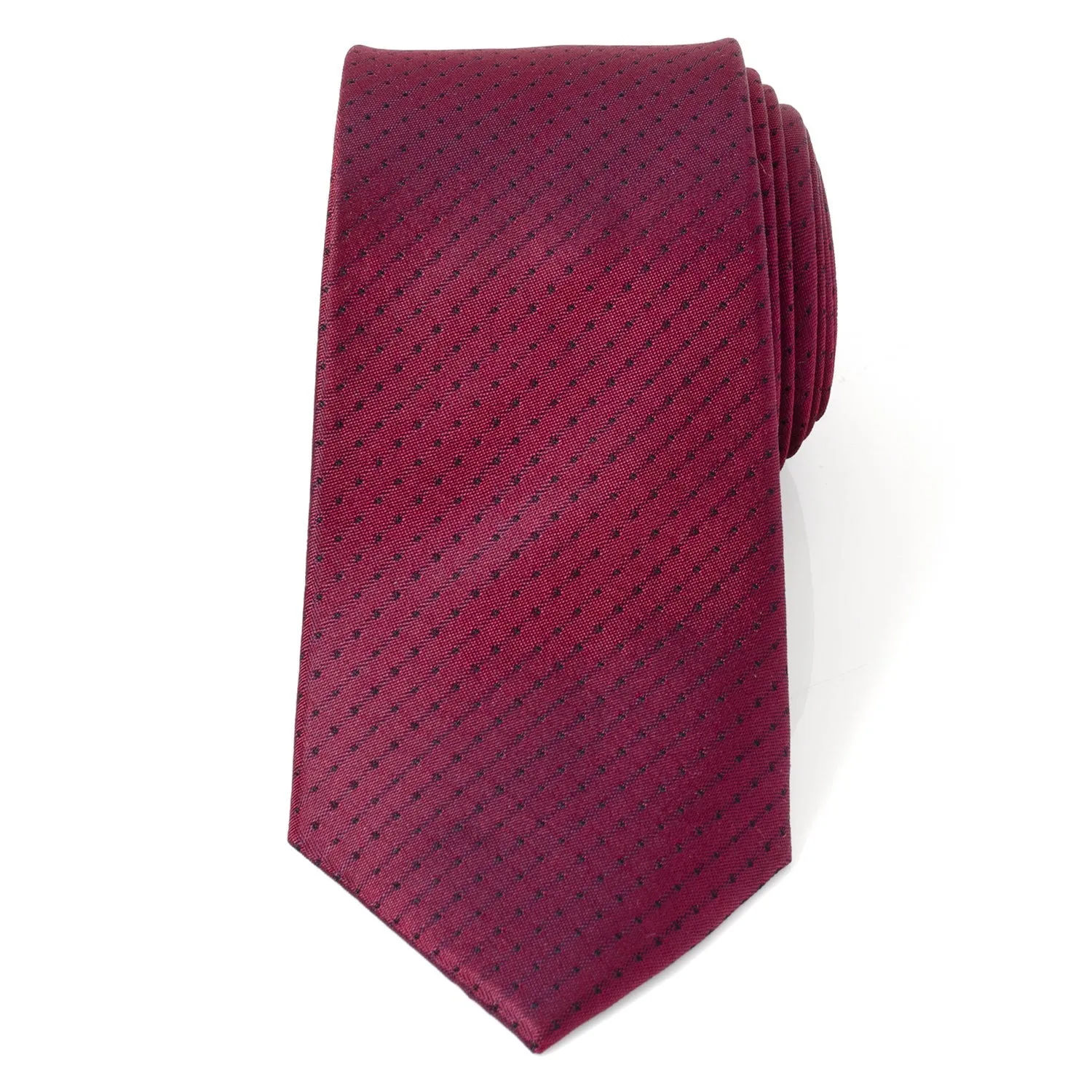 Red Pin Dot Men's Tie sold by Sartoro product image thumbnail 3