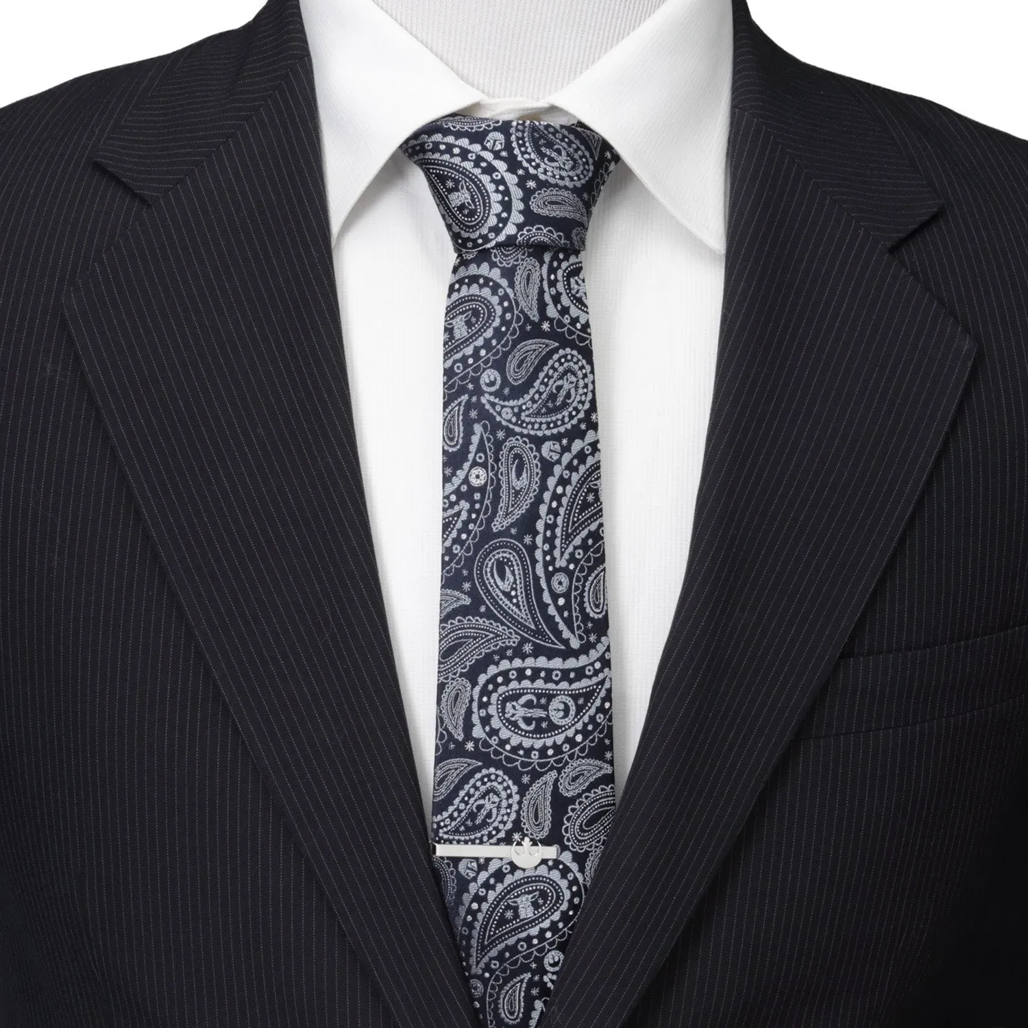 Star Wars Mandalorian Blue Paisley Tie sold by Sartoro product image thumbnail 2