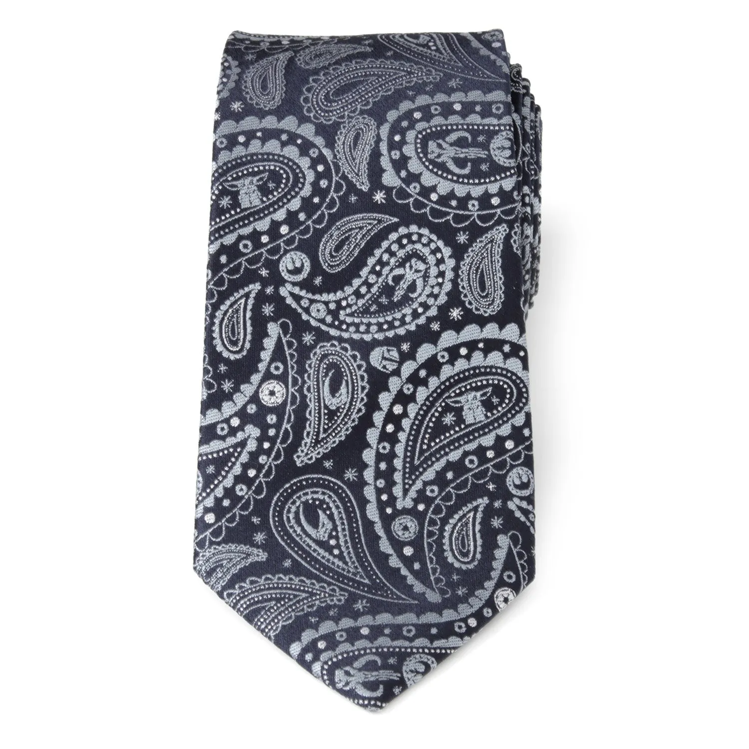 Star Wars Mandalorian Blue Paisley Tie sold by Sartoro product image thumbnail 3